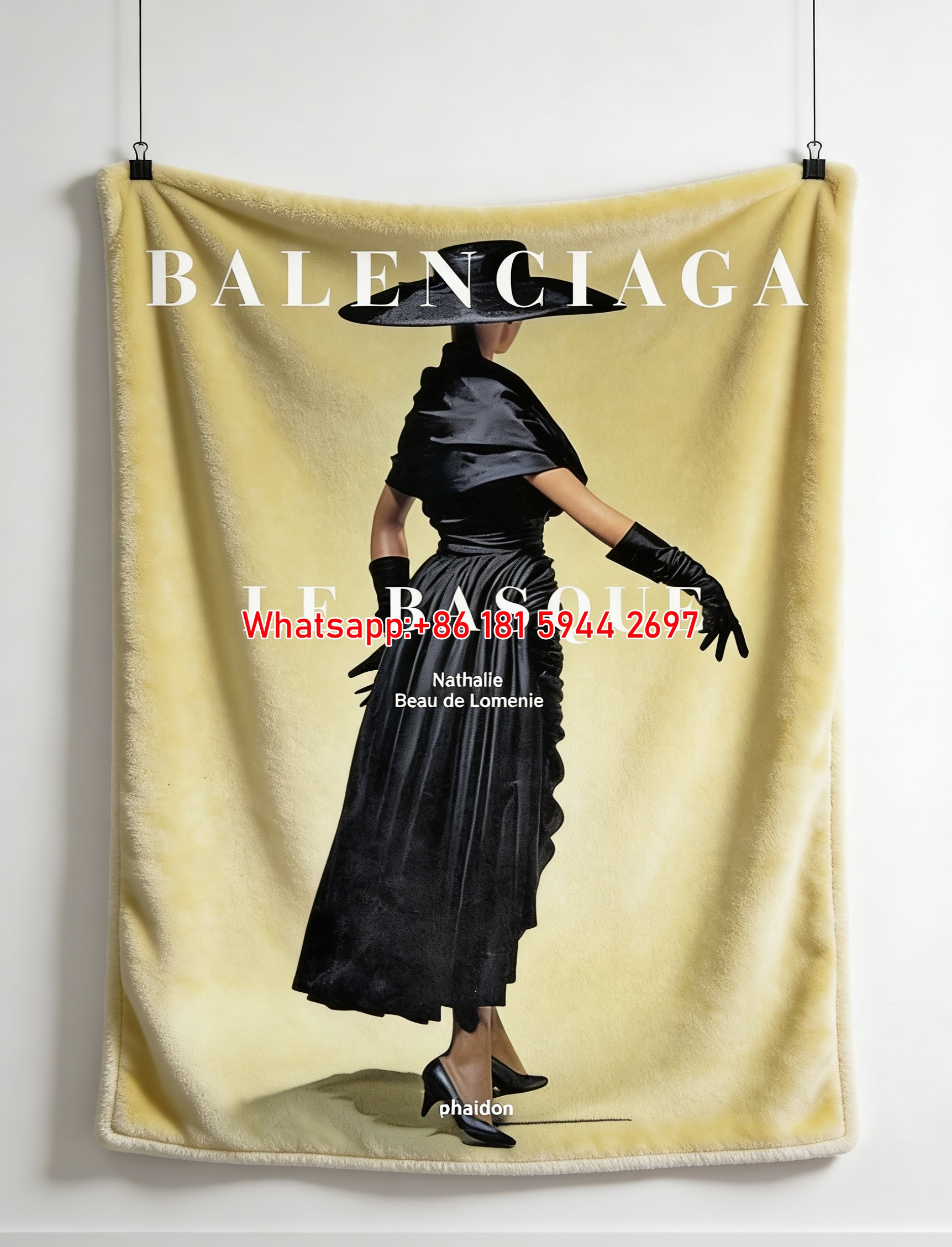 Balenciaga Le Basque Print Flannel Sofa Throw Blanket BA177